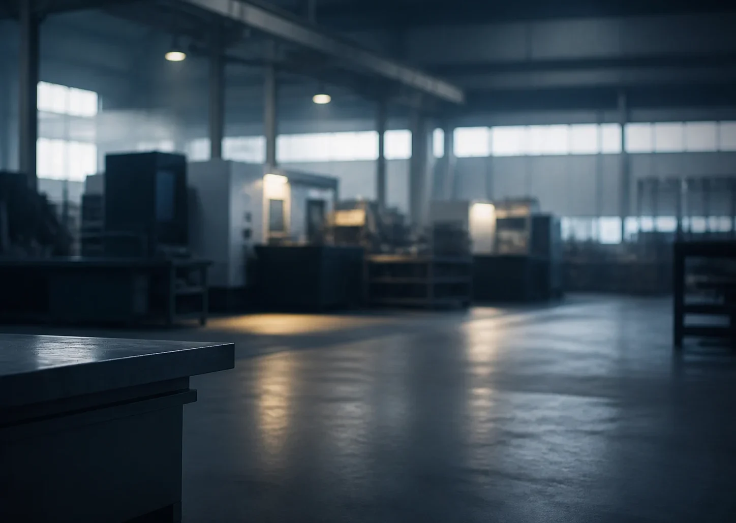 Blick in die CNC-Werkstatt von TS Engel in Haiger